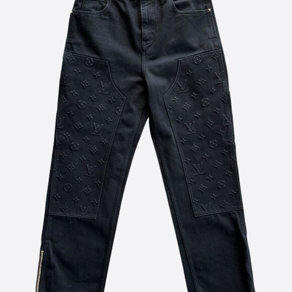 Louis Vuitton Black Monogram Carpenter Pants - Picture 1 of 8